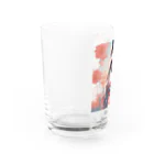 ワンダーワールド・ワンストップの浴衣を着た黑髪ロングヘアの綺麗な女性 Water Glass :left