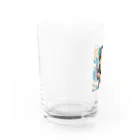 だーのハワイアンドッグ　モカちゃん Water Glass :left