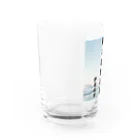 Suzurin’s Creationsの武将名言、伊達政宗、敵に塩を送る Water Glass :left