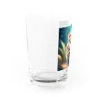 安田ワールドのハムスターのイラストグッズ Water Glass :left