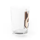 たるほのお店のピクセルアートのかわいい秋田犬 Water Glass :left