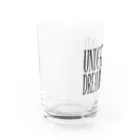 BLACK SHEEP ORIGIN SUZURI SHOPのUNDERGROUD DREAM BELIEVER Water Glass :left