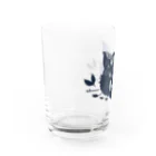 aokitaのマヌルネコ［ダークブルー］ Water Glass :left