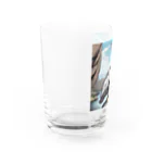 京都イラスト工房の動物シリーズ12：ペリカン Water Glass :left