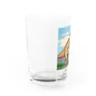 ROCKSWEBのドット絵　パキケファロサウルス Water Glass :left