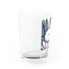 フワフワリンの白いフワフワちゃん Water Glass :left