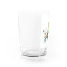 ほんわかショップのセキセイインコ（黄色） Water Glass :left