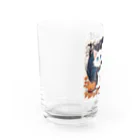 yoiyononakaのハロウィンの白猫08 Water Glass :left