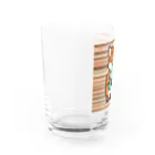 チョコミント大好き部のミントアイス狐 Water Glass :left