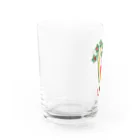 こどもと私の絵や粘土の花瓶に入った星の花 Water Glass :left