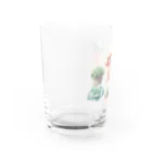 わんにゃんsucculentのトイプーと多肉植物 Water Glass :left