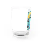 猫のミケランジェロのあっ!雨やんだ!グラス Water Glass :left