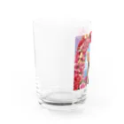 チワワ愛好家ショップの王室の秘密とチワワと薔薇 Water Glass :left