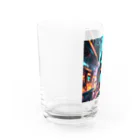 のんびりアート工房のサイバーパンク Water Glass :left