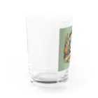 0413otoの動物たちのロゴマークグッズ Water Glass :left