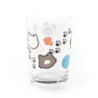 かぎしっぽの猫柄 Water Glass :left