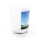 ブルームーンのあおぞらとびわこにいやされます。 Water Glass :left