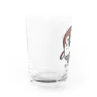 イラスト MONYAAT の履いてる？ 80DENIER タイツを履いたスズメ　大きめ Water Glass :left