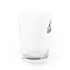 清く正しく美しくsuzuri支店のたれオオオバナ Water Glass :left