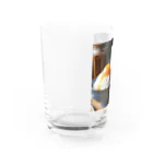 ねこ鉄道の卵かけご飯 Water Glass :left