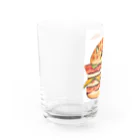 ひとやすみ　らいふのハンバーガーねこ Water Glass :left