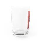 YUTO1126のジッパーから覗く犬 Water Glass :left