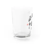 和桜デザイン書道のおもしろき ことも無き世を 面白く Water Glass :left