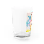 くまイラスト 春くぅの青空だんご Water Glass :left