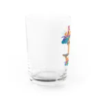 sloth_giraffeのスケートボードするワンコ Water Glass :left