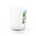 TACHYONJAPANのMerry Christmasシリーズ　サンタのサマークリスマス」 Water Glass :left