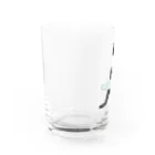 ONI Designのバレリーナ黒ぶち猫 Water Glass :left