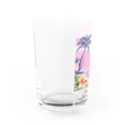 Sweet_moonLaboのHawaii　海とハイビスカス Water Glass :left