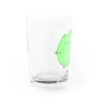 nekooteのにゃぴわらちゃん（グリーン） Water Glass :left