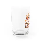 mitsu5872のわんぱく子犬とやさしいママ Water Glass :left