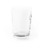 COCO SHOPのホワイトカラーのプードル（ちんちんポーズ） グラス左面