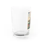 浮世絵屋の広重「冨二三十六景⑦　東都墨田堤」歌川広重の浮世絵 Water Glass :left