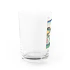 浮世絵屋の広重「冨二三十六景㉘　信州諏訪之湖」歌川広重の浮世絵 Water Glass :left