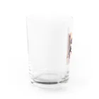 かわいい女の子とシュールな絵の子猫なしばちゃん Water Glass :left