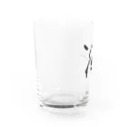 書道家スミノシンの花　flower Water Glass :left