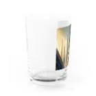 のんびりアート工房のジオメトリック都市 Water Glass :left