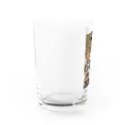 ブラックホワイトの美術館車 Water Glass :left