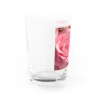 ポンキチはうすのピンクの薔薇 Water Glass :left