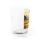 lallypipiのドット柄の世界「野生の王国」グッズ Water Glass :left