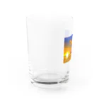 日々好日屋2号店の田んぼと夕焼け Water Glass :left