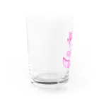 satoayaのアニマルカフェのキャンディードラゴン　桃 Water Glass :left