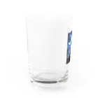 幸運のしっぽの月夜と黒猫 Water Glass :left