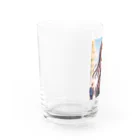 シロクマペンギンのブレザーセーラー服ミックス制服の女の子 Water Glass :left