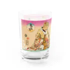 山歌和樂陽 浮世絵　Yamakawa Rakuyou UKIYOEの猫浮世絵シリーズ‐花魁‐ Water Glass :left