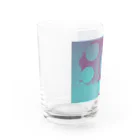 青町ねおんの水滴　ピンク×グリーン Water Glass :left