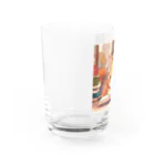 星パンダショップのほんよみかんねこ Water Glass :left